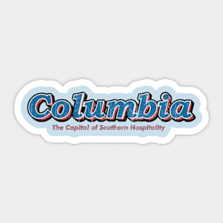 Columbia Retro Style Sticker